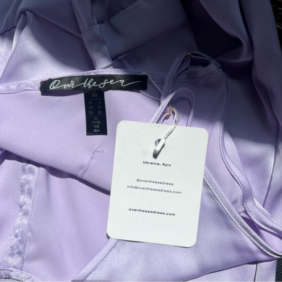 Women's Lavender Sleeveless V-Neck Pullover Midi Dress Size M/6 - Picture 5 of 8